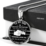 To My Dad Luxury Necklace, Father's Day Gift, Best Gifts For Dad, Birthday Gifts For Dad 241DS