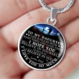To my daughter: birthday gift for daughter, special gift for daughter from dad, luxury necklace for daughter, father and daughter necklace, best daughter necklace 217dds