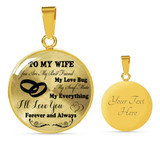 To My Wife Luxury Necklace: Husband And Wife Necklace,Birthday Gifts For Her, Perfect Wedding Gift For Wife 217SO
