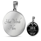 To My Son Luxury Necklace " Never Forget That I Love You I Hope You Believe In Yourself As Much As I Believe In You  203SS