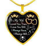 To my wife: Gift Ideas for wife, beautiful wife necklace, wife necklace, to my wife necklace, best gifts for wife, birthday gifts for wife, husband and wife necklace 948fwsn