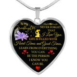 To my granddaughter: Gift Ideas for granddaughter,Birthday gifts for granddaughter, best gifts for granddaughter, special granddaughter necklace, amazing granddaughter necklace, to my granddaughter necklace, 883fDgn