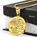 To my granddaughter: birthday gift for granddaughter,grandma and granddaughter necklace luxury necklace for daughter, best granddaughter gift 201grdm
