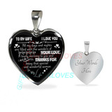 To my wife: Gift Ideas for wife, beautiful wife necklace, wife necklace, to my wife necklace, best gifts for wife, birthday gifts for wife, husband and wife necklace 801fwsn