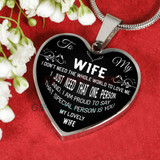 To my wife: Gift Ideas for wife, beautiful wife necklace, wife necklace, to my wife necklace, best gifts for wife, birthday gifts for wife, husband and wife necklace 797fwsn