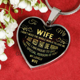 To my wife: Gift Ideas for wife, beautiful wife necklace, wife necklace, to my wife necklace, best gifts for wife, birthday gifts for wife, husband and wife necklace 797fwgn