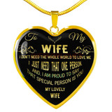 To my wife: Gift Ideas for wife, beautiful wife necklace, wife necklace, to my wife necklace, best gifts for wife, birthday gifts for wife, husband and wife necklace 797fwgn