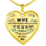 To my wife: Gift Ideas for wife, beautiful wife necklace, wife necklace, to my wife necklace, best gifts for wife, birthday gifts for wife, husband and wife necklace 797fwbn