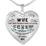 To my wife: Gift Ideas for wife, beautiful wife necklace, wife necklace, to my wife necklace, best gifts for wife, birthday gifts for wife, husband and wife necklace 797fwbn