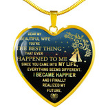 To my wife: Gift Ideas for wife, beautiful wife necklace, wife necklace, to my wife necklace, best gifts for wife, birthday gifts for wife, husband and wife necklace 793fwgn