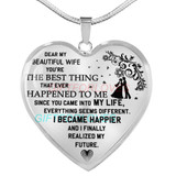 To my wife: Gift Ideas for wife, beautiful wife necklace, wife necklace, to my wife necklace, best gifts for wife, birthday gifts for wife, husband and wife necklace 793fwbn