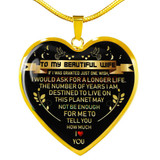 To my wife: Gift Ideas for wife, beautiful wife necklace, wife necklace, to my wife necklace, best gifts for wife, birthday gifts for wife, husband and wife necklace 787fwgn