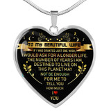 To my wife: Gift Ideas for wife, beautiful wife necklace, wife necklace, to my wife necklace, best gifts for wife, birthday gifts for wife, husband and wife necklace 787fwgn