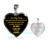 To my wife: Gift Ideas for wife, beautiful wife necklace, wife necklace, to my wife necklace, best gifts for wife, birthday gifts for wife, husband and wife necklace 764fwgn