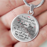 To my granddaughter necklace from grandpa, luxury necklace for granddaughter, birthday gift for granddaughter, best gift for granddaughter 191grdp