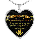 To my girlfriend: Gift Ideas for girlfriend, girlfriend necklace, to my girlfriend necklace, beautiful girlfriend necklace, best gifts for girlfriend, birthday gifts for girlfriend, boyfriend and girlfriend necklace 674fHgn