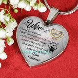 To my wife: Gift Ideas for wife, beautiful wife necklace, wife necklace, to my wife necklace, best gifts for wife, birthday gifts for wife, husband and wife necklace 671fwbn