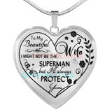 To my wife: Gift Ideas for wife, beautiful wife necklace, wife necklace, to my wife necklace, best gifts for wife, birthday gifts for wife, husband and wife necklace 667fwbn