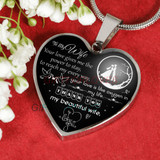 To my wife: Gift Ideas for wife, beautiful wife necklace, wife necklace, to my wife necklace, best gifts for wife, birthday gifts for wife, husband and wife necklace 657fwsn