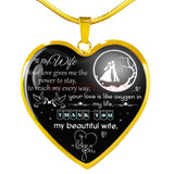 To my wife: Gift Ideas for wife, beautiful wife necklace, wife necklace, to my wife necklace, best gifts for wife, birthday gifts for wife, husband and wife necklace 657fwsn