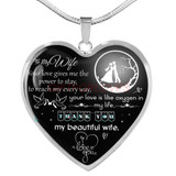 To my wife: Gift Ideas for wife, beautiful wife necklace, wife necklace, to my wife necklace, best gifts for wife, birthday gifts for wife, husband and wife necklace 657fwsn
