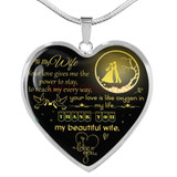 To my wife: Gift Ideas for wife, beautiful wife necklace, wife necklace, to my wife necklace, best gifts for wife, birthday gifts for wife, husband and wife necklace 657fwgn