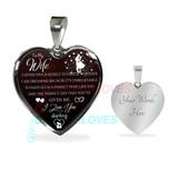 To my wife: Gift Ideas for wife, beautiful wife necklace, wife necklace, to my wife necklace, best gifts for wife, birthday gifts for wife, husband and wife necklace 655fwsn