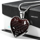 To my wife: Gift Ideas for wife, beautiful wife necklace, wife necklace, to my wife necklace, best gifts for wife, birthday gifts for wife, husband and wife necklace 655fwsn