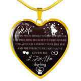 To my wife: Gift Ideas for wife, beautiful wife necklace, wife necklace, to my wife necklace, best gifts for wife, birthday gifts for wife, husband and wife necklace 655fwsn