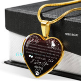 To my wife: Gift Ideas for wife, beautiful wife necklace, wife necklace, to my wife necklace, best gifts for wife, birthday gifts for wife, husband and wife necklace 655fwsn