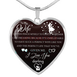 To my wife: Gift Ideas for wife, beautiful wife necklace, wife necklace, to my wife necklace, best gifts for wife, birthday gifts for wife, husband and wife necklace 655fwsn