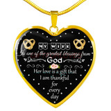 To my wife: amazing wife necklace, wife necklace,to my gorgeous wife, to my wife necklace, birthday gifts for wife, best gifts for wife, my beautiful wife necklace, to my future wife, birthday gifts for her 494fwsn