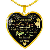 To my girlfriend: Boyfriend and girlfriend necklace, girlfriend necklace,to my gorgeous girlfriend, to my girlfriend necklace, birthday gifts for girlfriend, best gifts for girlfriend, to my future girlfriend, birthday gifts for her 483fHgn