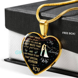 To my wife: amazing wife necklace, wife necklace,to my gorgeous wife, to my wife necklace, birthday gifts for wife, best gifts for wife, gearbubble wife necklace, to my future wife, birthday gifts for her 415fwgn