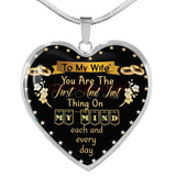 To my wife: wife necklace, to my gorgeous wife, to my wife necklace, birthday gifts for wife, best gifts for wife, gearbubble wife necklace, to my future wife, birthday gifts for her 403fwgn