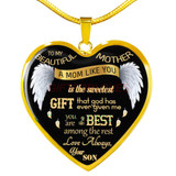 To my beautiful mom: A mom like you is the sweetest gift that god has ever given me you are the best among the rest. Love always, Your Son 249fmgn