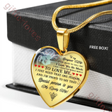 To my wife:luxury necklace for wife,valentine gift for wife from husband, birthday gift for wife,special necklace for wife, amazing necklace for wife