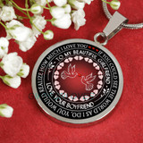 To my girlfriend: Valentine Gift ideas for girlfriend, girlfriend necklace, to my girlfriend necklace, beautiful girlfriend necklace, best gifts for girlfriend, birthday gifts for girlfriend  919fHsn