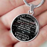 To my daughter: Birthday gift ideas for daughter, daughter necklace, to my daughter necklace, best gifts for daughter, birthday gifts for daughter, father and daughter necklace, daughter necklace from parents,  889fdsn