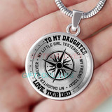 To my daughter: Birthday gift ideas for daughter, daughter necklace, to my daughter necklace, best gifts for daughter, birthday gifts for daughter, father and daughter necklace, daughter necklace from parents,  885fdbn