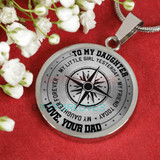 To my daughter: Birthday gift ideas for daughter, daughter necklace, to my daughter necklace, best gifts for daughter, birthday gifts for daughter, father and daughter necklace, daughter necklace from parents,  885fdbn