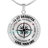 To my daughter: Birthday gift ideas for daughter, daughter necklace, to my daughter necklace, best gifts for daughter, birthday gifts for daughter, father and daughter necklace, daughter necklace from parents,  885fdbn