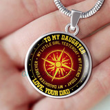 To my daughter: Birthday gift ideas for daughter, daughter necklace, to my daughter necklace, best gifts for daughter, birthday gifts for daughter, father and daughter necklace, daughter necklace from parents,  885fdgn