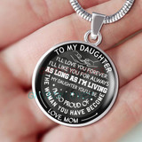 To my daughter: Birthday gift ideas for daughter, daughter necklace, to my daughter necklace, best gifts for daughter, birthday gifts for daughter, father and daughter necklace, daughter necklace from parents,  860fdsn