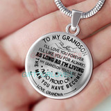 To my grandson:Birthday gift ideas for grandson, Grandson necklace from parents, Grandson necklace, to my grandson necklace, best gifts for grandson, birthday gifts for grandson, special grandson necklace,  859fSbn