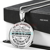 To my grandson:Birthday gift ideas for grandson, Grandson necklace from parents, Grandson necklace, to my grandson necklace, best gifts for grandson, birthday gifts for grandson, special grandson necklace,  859fSbn