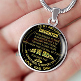 To my daughter: Birthday gift ideas for daughter, daughter necklace, to my daughter necklace, best gifts for daughter, birthday gifts for daughter, father and daughter necklace, daughter necklace from parents,  856fdgn