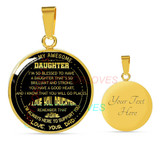 To my daughter: Birthday gift ideas for daughter, daughter necklace, to my daughter necklace, best gifts for daughter, birthday gifts for daughter, father and daughter necklace, daughter necklace from parents,  856fdgn