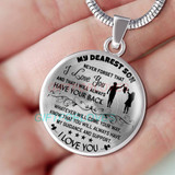 To my son:Birthday gift ideas for son, son necklace, to my son necklace, son necklace from parents, best gifts for son, birthday gifts for son, mother and son necklace, special son necklace  822fsbn