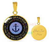 To my grandson:Birthday gift ideas for grandson, Grandson necklace from parents, Grandson necklace, to my grandson necklace, best gifts for grandson, birthday gifts for grandson, special grandson necklace,  819fSgn